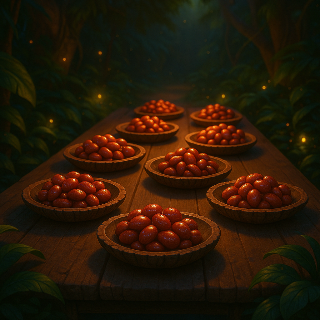 Nine portions of fire-nuts