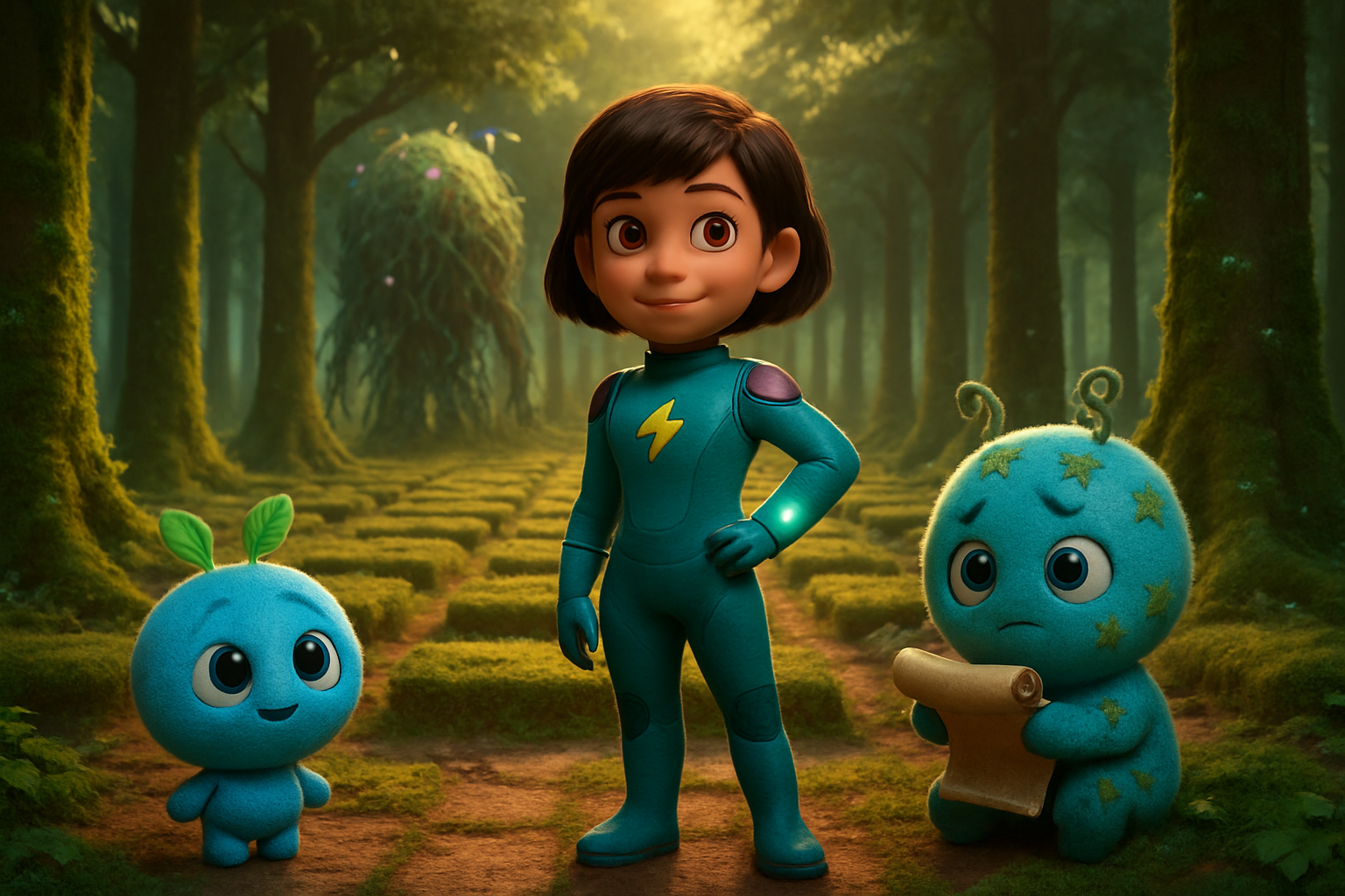 Blaze and Keeper Moss enter the disturbed Array Forest